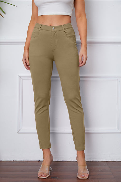 Cute Basic Bae Full Size High Waist Skinny Pants