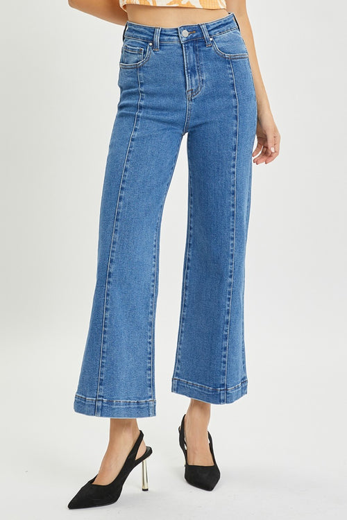 Cute RISEN Full Size High Rise Wide Leg Jeans