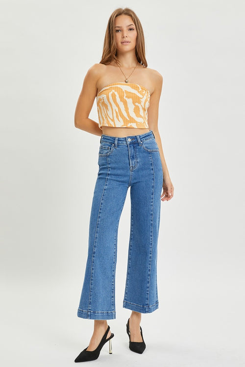 Cute RISEN Full Size High Rise Wide Leg Jeans