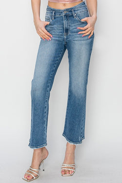 Cute RISEN High Rise Slim Straight Jeans