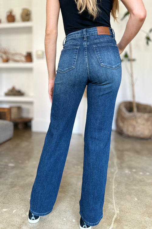 Cute Judy Blue Full Size Tummy Control Straight Jeans