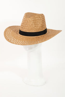 Cute Fame Basket Weave Straw Sun Hat1