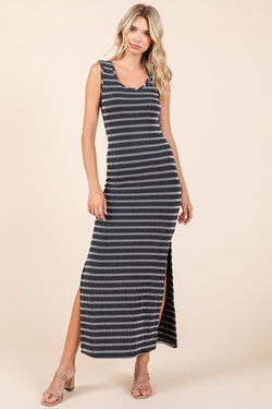 Cute Mittoshop Striped Scoop Neck Sleeveless Maxi Dress