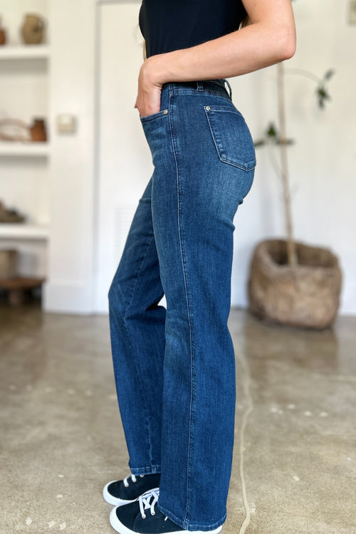 Cute Judy Blue Full Size Tummy Control Straight Jeans