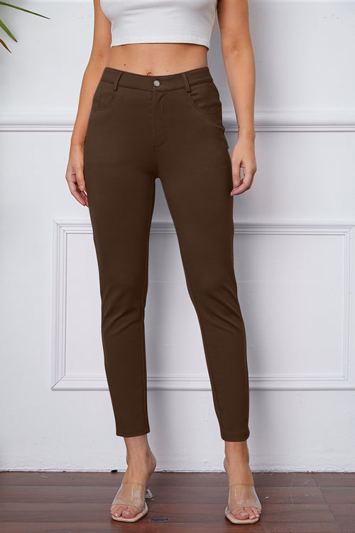 Cute Basic Bae Full Size High Waist Skinny Pants