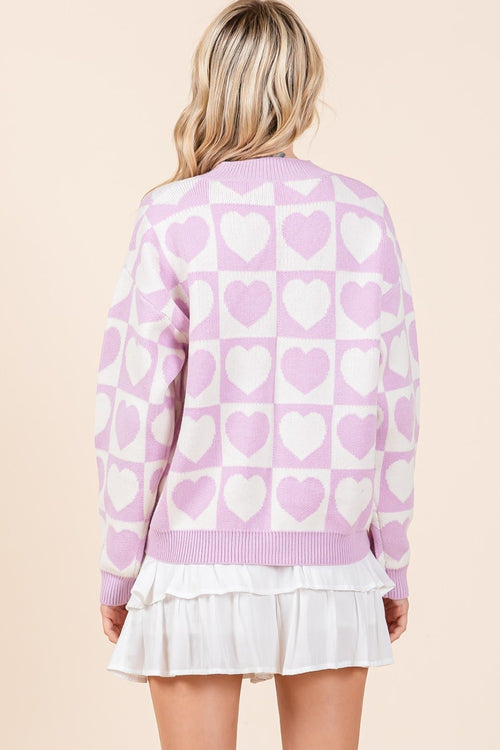 Cute Mittoshop Checkered Heart Button Down Cardigan