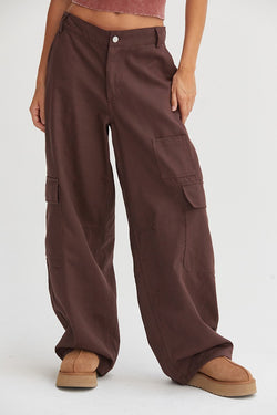 Cute HYFVE Elastic Waist Wide-Leg Cargo Pants