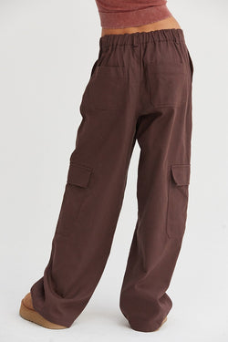 Cute HYFVE Elastic Waist Wide-Leg Cargo Pants