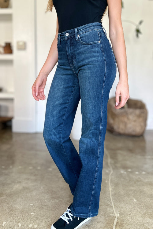 Cute Judy Blue Full Size Tummy Control Straight Jeans