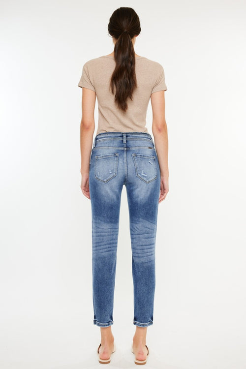 Cute Kancan High Rise Distressed Mom Jeans2