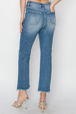 Cute RISEN High Rise Slim Straight Jeans