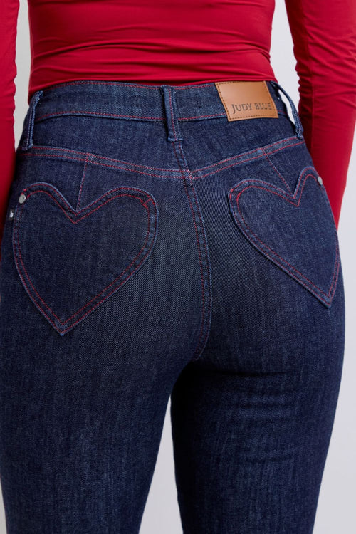 Cute Judy Blue Full Size Heart Shaped Back Pockets Skinny Jeans