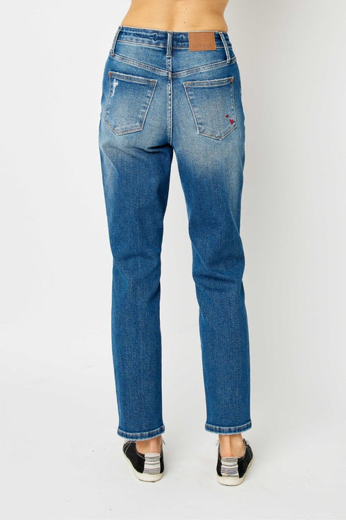 Cute Judy Blue Full Size Distressed Slim Jeans2