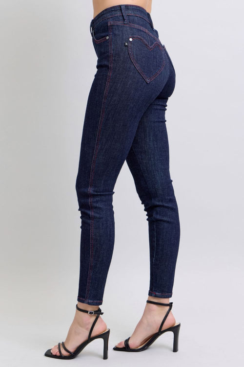 Cute Judy Blue Full Size Heart Shaped Back Pockets Skinny Jeans