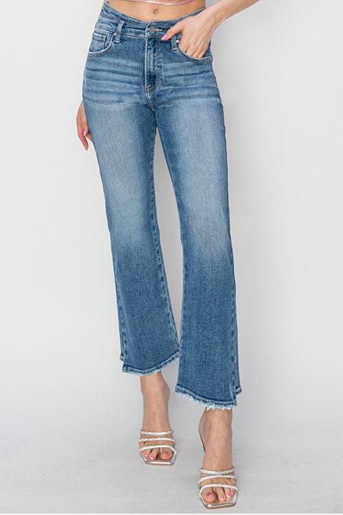 Cute RISEN High Rise Slim Straight Jeans