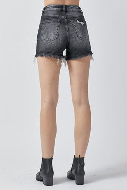 Cute RISEN Full Size High Rise Distressed Denim Shorts