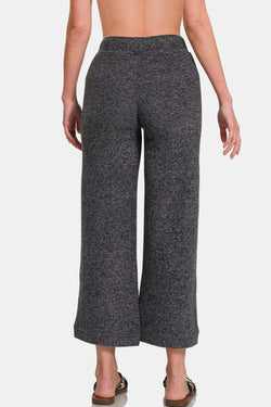 Cute Zenana Drawstring Hacci Cropped Pants