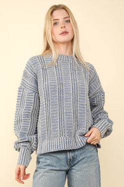 Cute VERY J Two Tone Long Sleeve Sweater