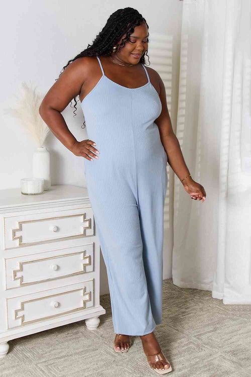 Cute Basic Bae Full Size Spaghetti Strap V-Neck Jumpsuit 4