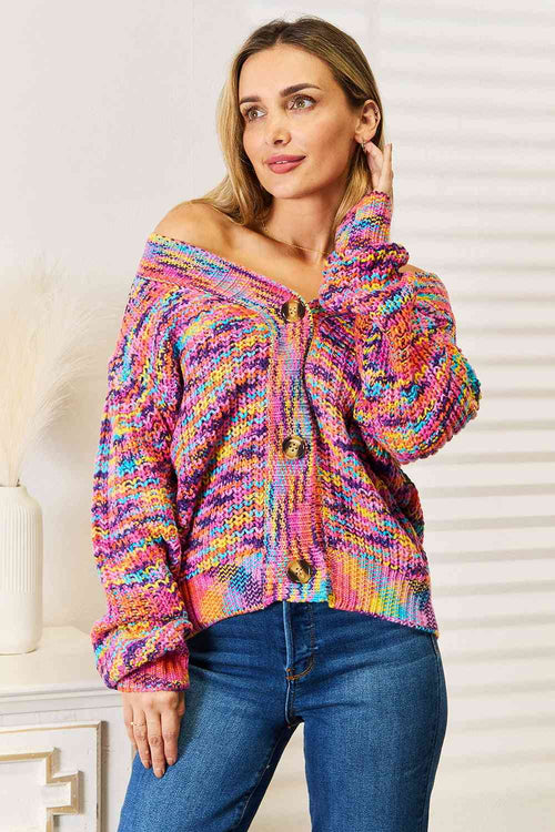 Cute Woven Right V-Neck Long Sleeve Cardigan