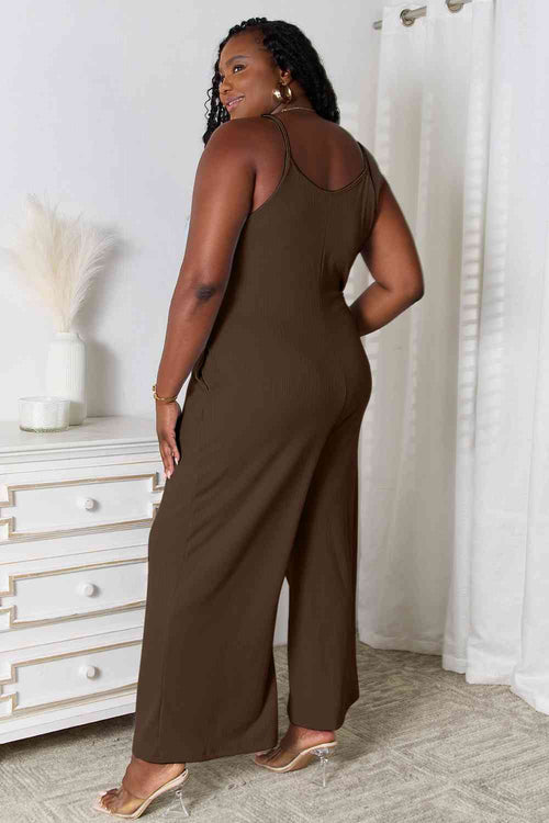 Cute Basic Bae Full Size Spaghetti Strap V-Neck Jumpsuit 9