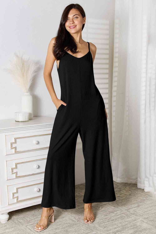 Cute Basic Bae Full Size Spaghetti Strap V-Neck Jumpsuit 14