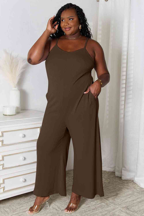 Cute Basic Bae Full Size Spaghetti Strap V-Neck Jumpsuit 8