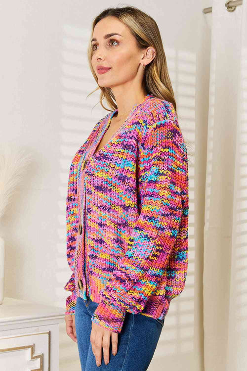 Cute Woven Right V-Neck Long Sleeve Cardigan