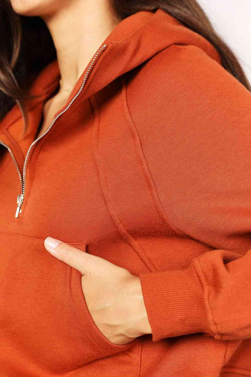 Cute Double Take Half-Zip Long Sleeve Hoodie7