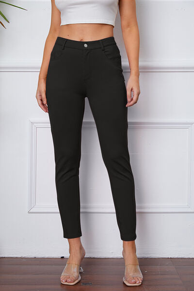 Cute Basic Bae Full Size High Waist Skinny Pants