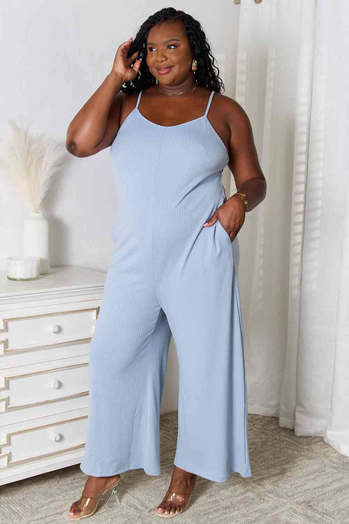 Cute Basic Bae Full Size Spaghetti Strap V-Neck Jumpsuit 3